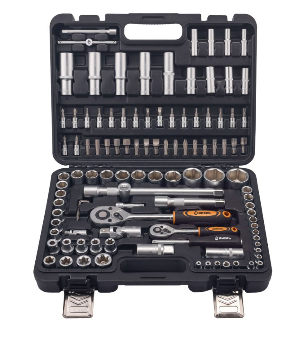 Набор инструментов ВИХРЬ, 1/2", 1/4", 76 предм, кейс
