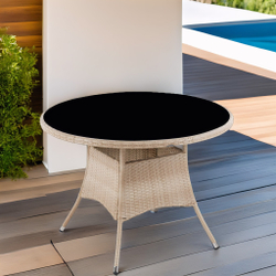 Стол из искусственного ротанга ЭММА «EMMA» (WOOD) D105 см