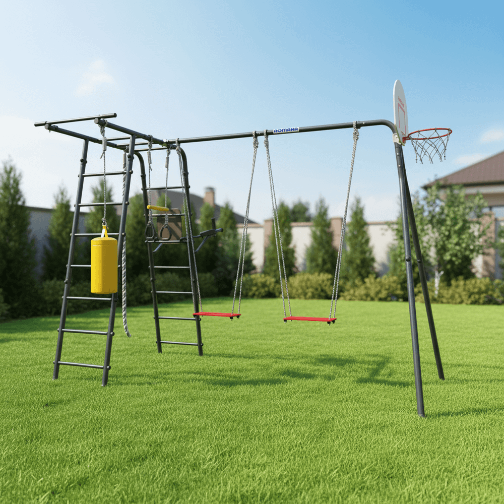 ROMANA Спорт Плюс 2 (антрацит) (с качелями Диск)