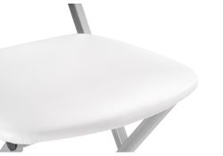 Стул на металлокаркасе Elevis белый полимер / светлый мусс