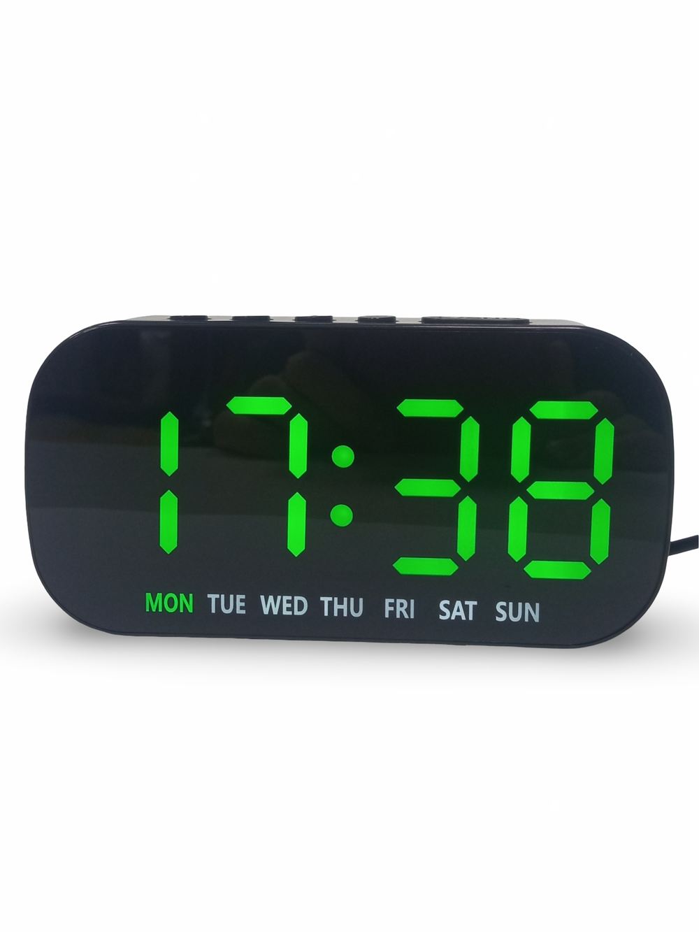 Часы-будильник настольные LED DS-5507 черный корпус