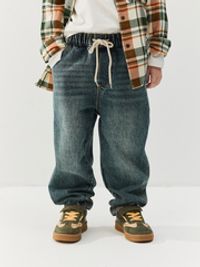 Джинсы бананы "Темно-синие"