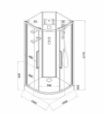 Душевая кабина Acquazzone Alexandra 100х100