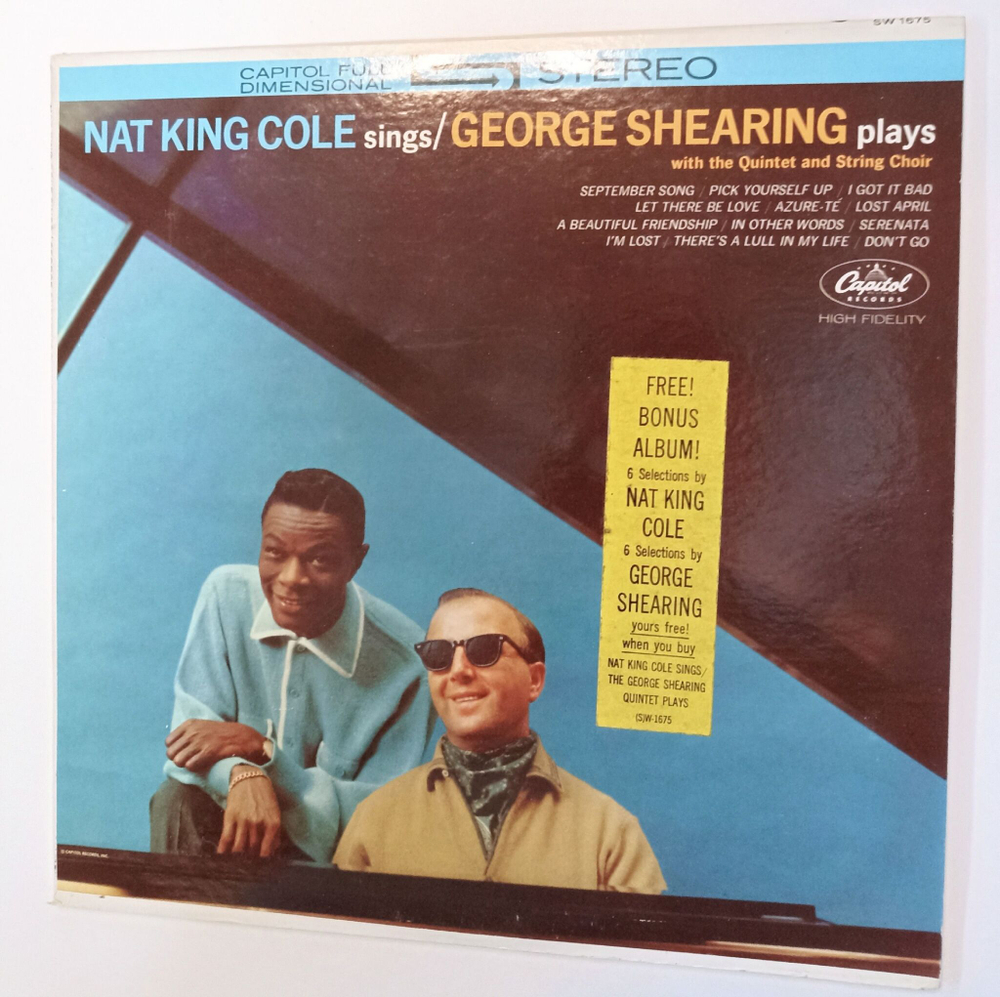 Винтажная виниловая пластинка LP Nat King Cole George Shearing Nat King Cole Sings George Shearing Plays 2LP (USA 1965)