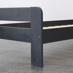 Кровать деревянная 90х200 Берт, односпальная, из сосны, цвет серый