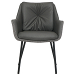 Стул allar, экокожа, рогожка, серый