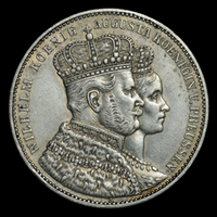 Памятная монета 1 талер 1861 года Пруссия серебро