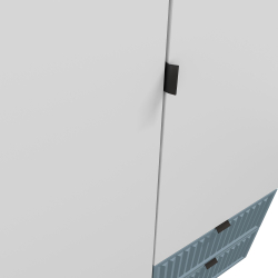 Шкаф для одежды, шкаф белый,синий, Окленд 79-658Т