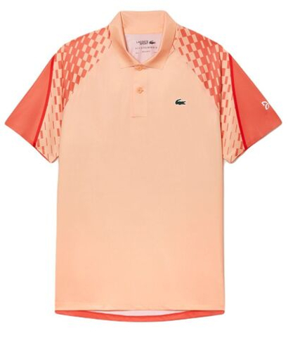 Теннисное поло Lacoste Tennis x Novak Djokovic Tricolour Polo Shirt - light orange/red/orange