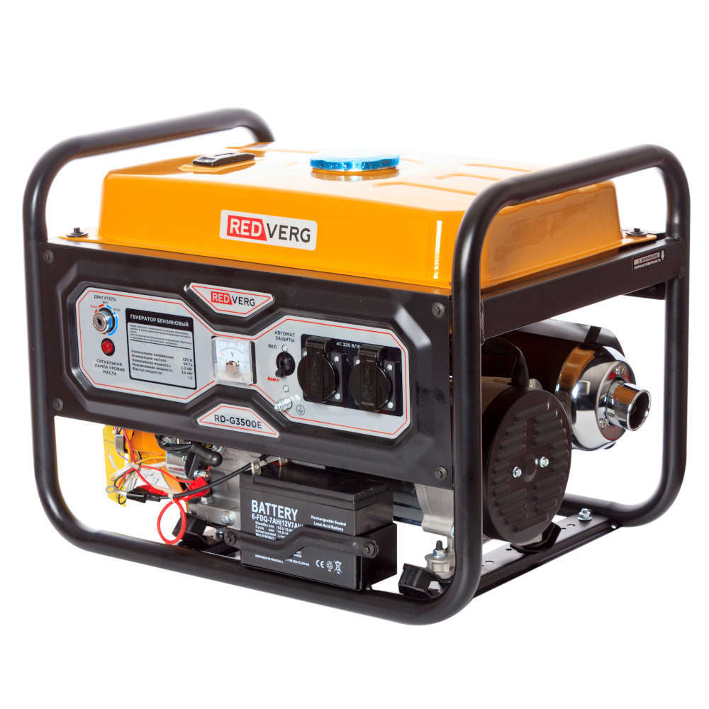 Бензиновый генератор (3.5 кВт) REDVERG RD-G3500E