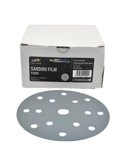 ZviZZer - P3000 Абразивный круг на пленке, 15 отв. 150мм (Sanding film) 1шт