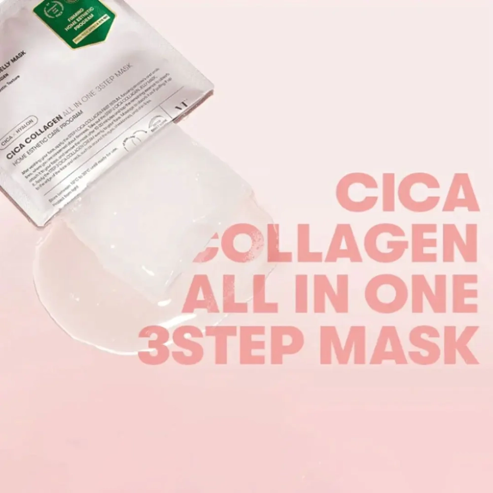 Трехступенчатая тканевая маска Cica Collagen All In One 3Step Mask