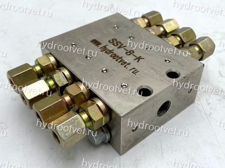 SSV-8-K + inductive switch - Питатель прогрессивный на 8 выходов, с реле конца цикла