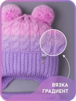 Шапка для девочки осенняя вязаная и снуд