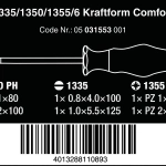 Набор отверток Kraftform Comfort 1335/1350/1355/6 WERA 05031553001