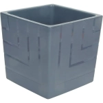 Горшок пластиковый с вкладкой Квадро антрацит 3,3 л
