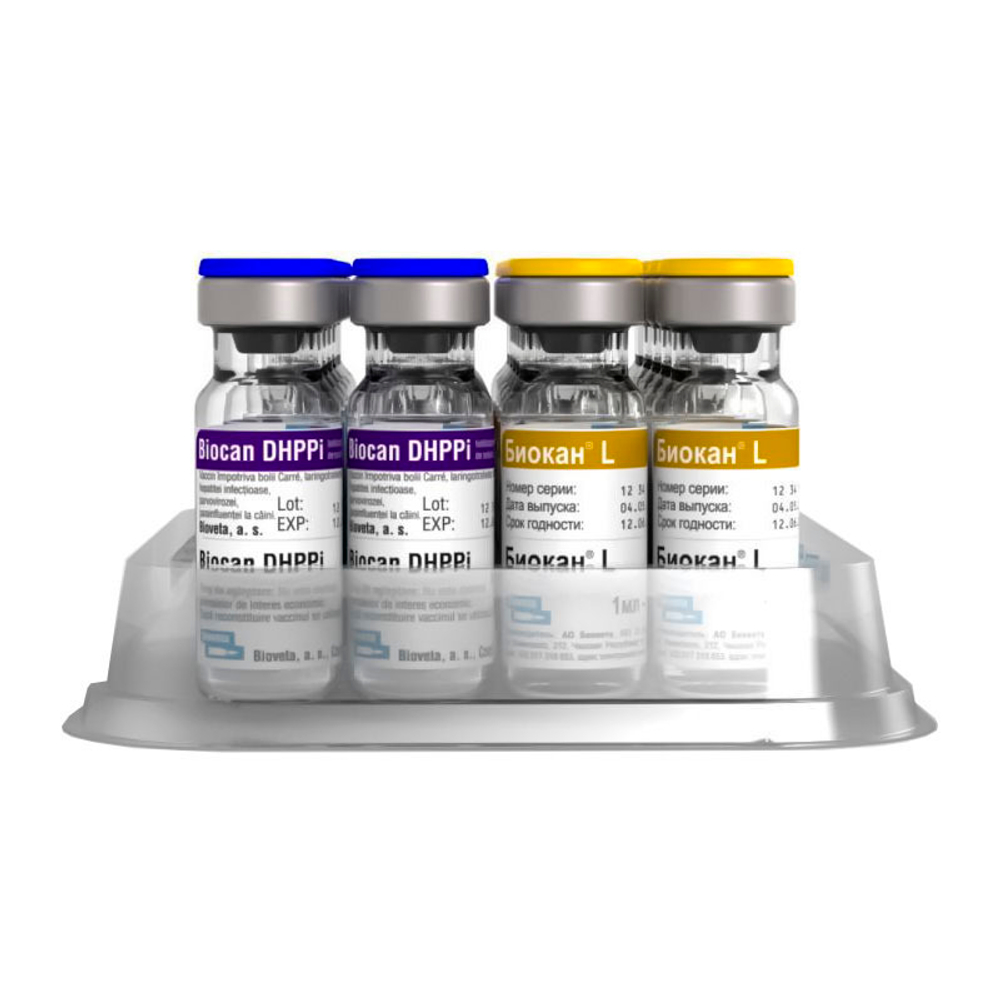 Вакцина БИОКАН DHPPi+L для собак 1 доза Bioveta (01.2025)