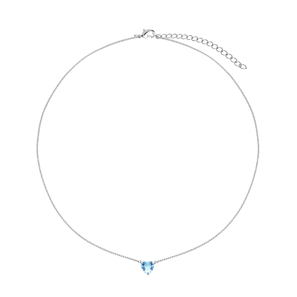 Подвеска- голубое сердце, серебро