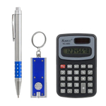 Подарочный набор Basir, c автоматической шариковой ручкой, калькулятором и брелоком, ассорти