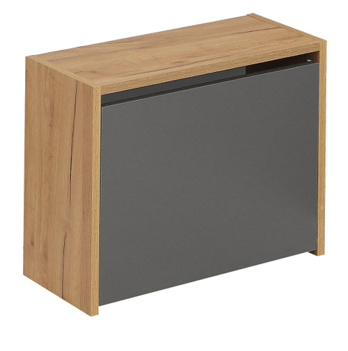 МФ.04.03.000 Тумба Обувница №1 Дуб Крафт золотой К003 РW Графит серый 0162 РЕ Элегия