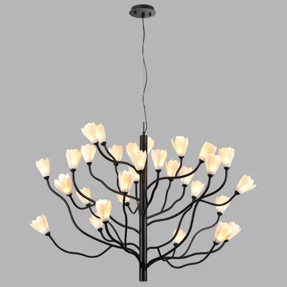 5090/30 MODERN ODL25 553 черный матовый/белый/фарфор Люстра G4 LED 30*5W GARDI