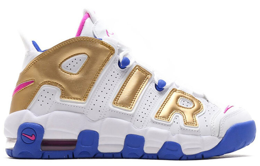 Кроссовки Nike Air More Uptempo Fuchsia Blast Metallic Gold Gs