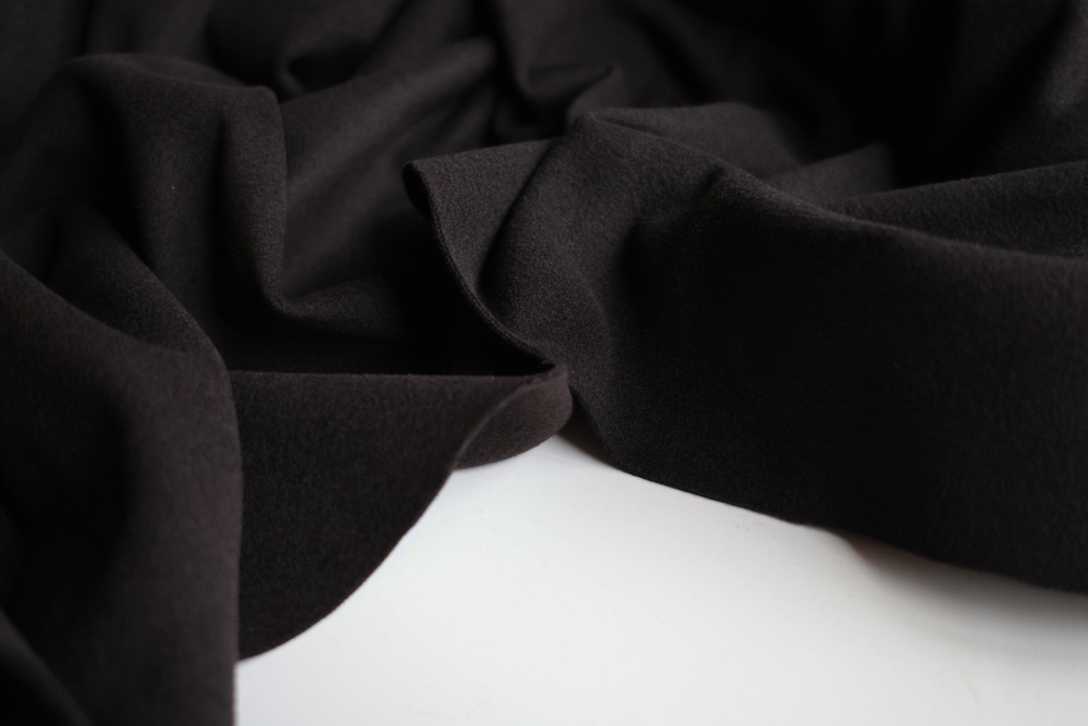 ЧЕРНЫЙ - Двусторонний трикотаж АНЖЕЛИКА БРАШ, антипилинг (КРВ634 Олеся) УЦЕНКА!