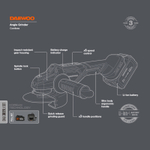Машина углошлифовальная аккумуляторная DAEWOO DAG 3021LI SET