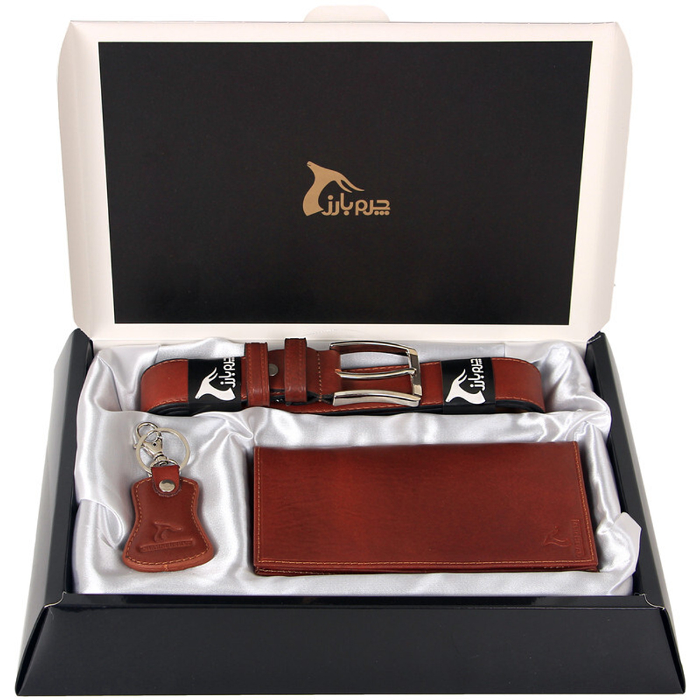 Мужской подарочный набор кошелек и ремень Barez Leather натуральная кожа Иран DS61 777