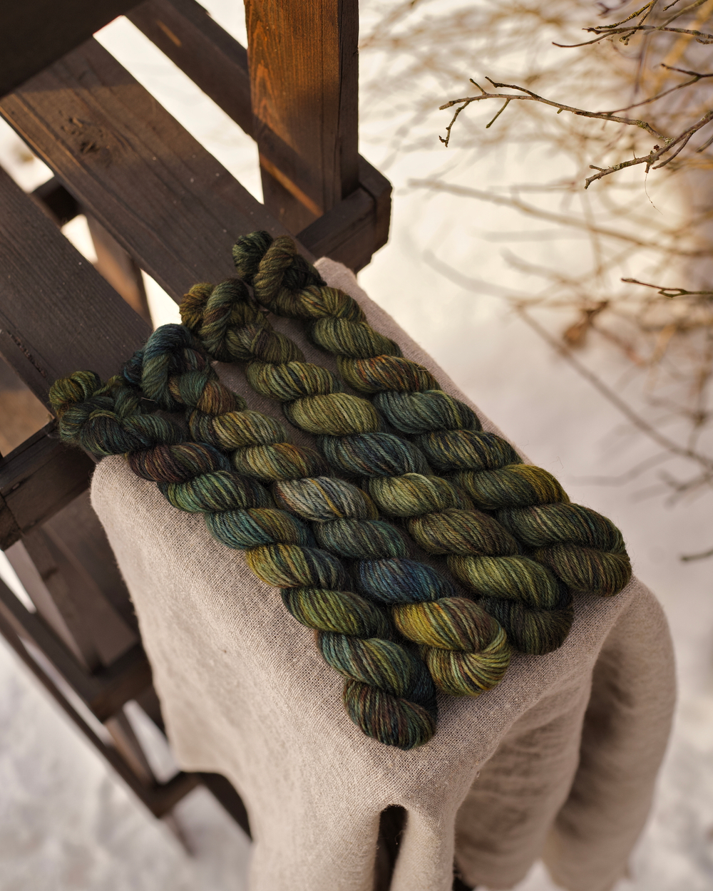 Носочная пряжа с добавлением шерсти "Кряква" 20 г