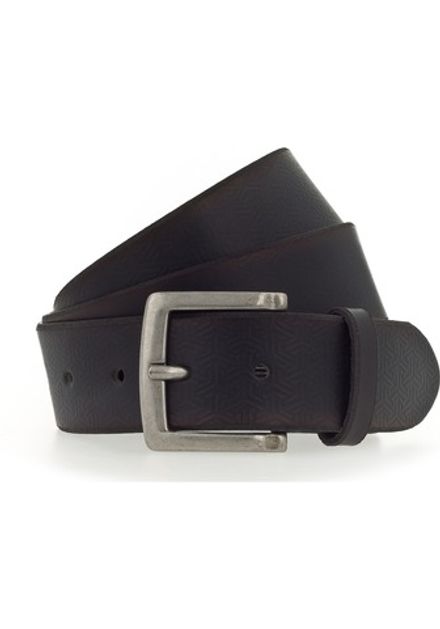 Ремень 40 mm with embossing and buckle in silver antique MG2080L14-0790