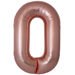 Шар фольгированный Цифра 0 101 см (Розовое Золото)