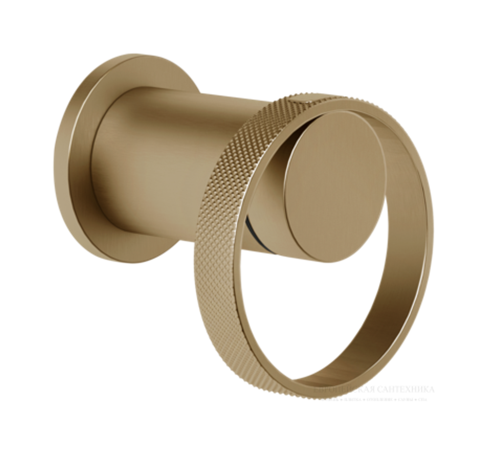 Смеситель для душа Gessi Anello, настенный, однорычажный, встраиваемый, ⌀65х78 мм, цвет Warm Bronze Brushed PVD