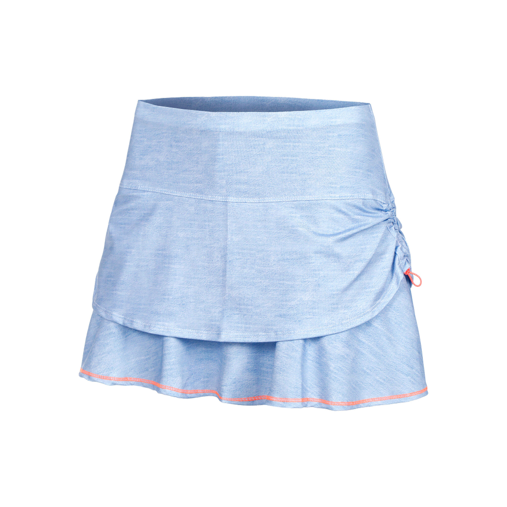 Женская теннисная юбка Lucky in Love Chambray Ruched Skirt Women - Light Blue