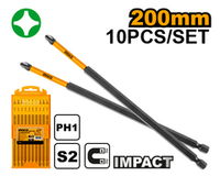 Биты ударные IMPACT РН1х200мм 10 шт. INGCO SDBIM11PH183 INDUSTRIAL