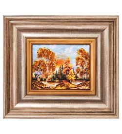 AMB-04/ 7 Картина «Краски осени» (с янтарной крошкой) H-18см