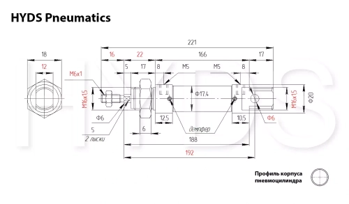 DSNU-16-110-PPV-A Пневмоцилиндр