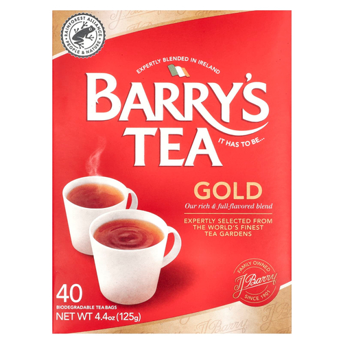 Barry's Tea, Gold Blend, смесь с золотом, 40 чайных пакетиков, 125 г (4,4 унции)