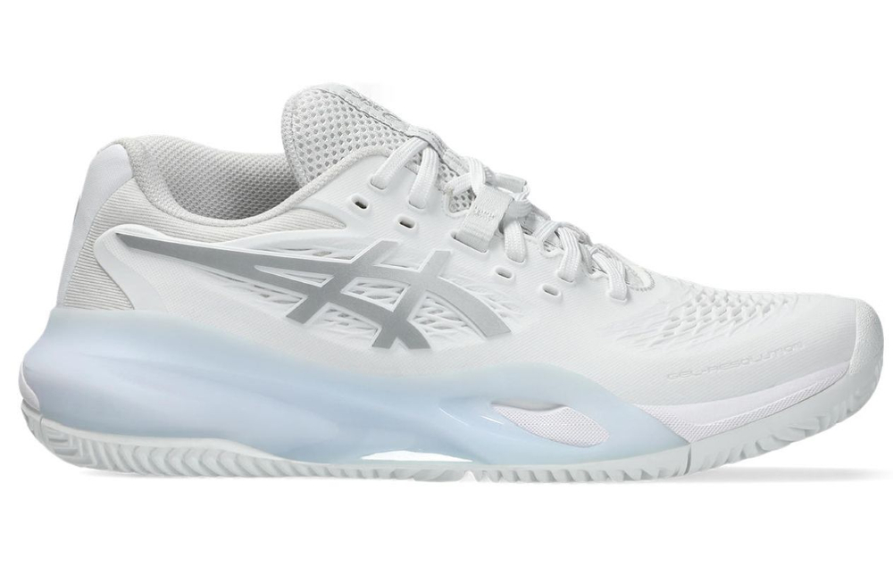 Женские Кроссовки теннисные Asics Gel-Resolution X Clay - white/pure silver