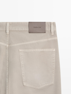 Massimo Dutti Джинсы свободного кроя, бледно-зеленый