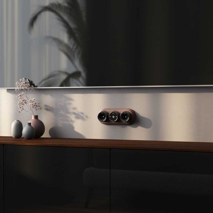 W5683008/ ТВ розетка (черный) Ретро