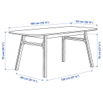 Обеденный набор - VOXLÖV IKEA/ ВОХЛОВО ИКЕА,180х90 см, дерево