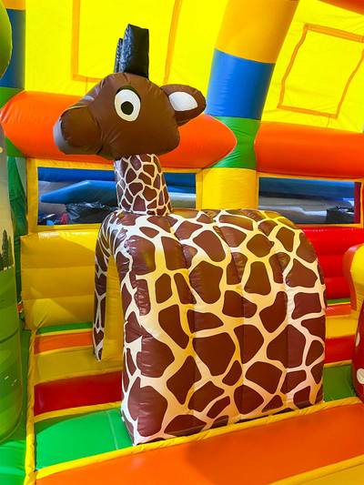 Коммерческий надувной батут «Зверята с крышей 2» без горки, 8*6*5 м