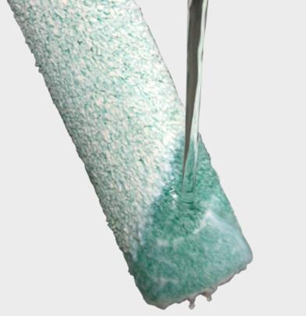 Валик Микрофибра 250мм, d50мм, d8мм, ворс12мм, 2К ПРЕМИУМ Бело-зел нитки PROFI /550-8250