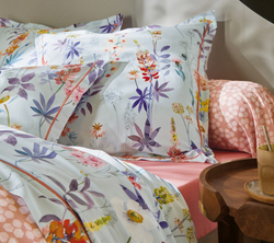 Постельное белье 2 спальное евро Blanc des Vosges Florilege Bois De Rose Франция