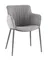 Стул Твигги велюр серый, каркас серый