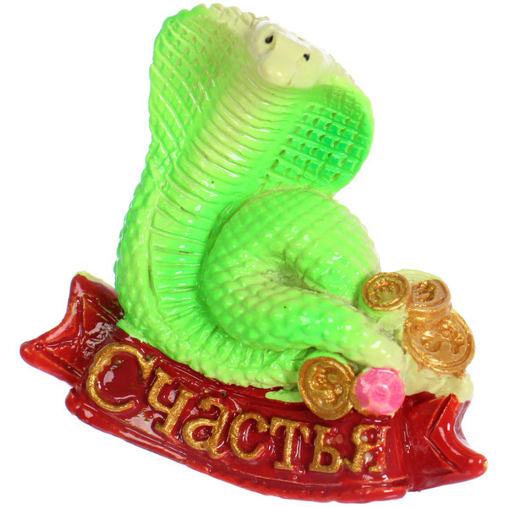 Магнит «Змея с пожеланием» 5*5 см, микс