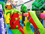 Коммерческий батут "Мишки и дети", размер 10*6*5 м