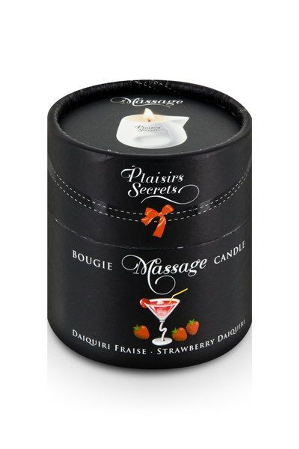 Массажная свеча с ароматом клубничного дайкири Bougie de Massage Daikiri Fraise - 80 мл.