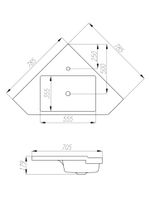 Раковина в ванную из литого мрамора AQUATON Кантара